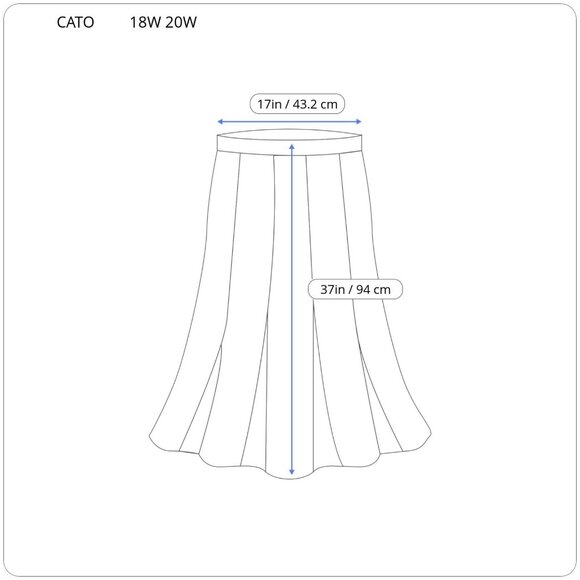 Cato Women Skirt 18W 20W Plus Pull On Maxi Red Stripe Casual Straight STR103E - Picture 2 of 10